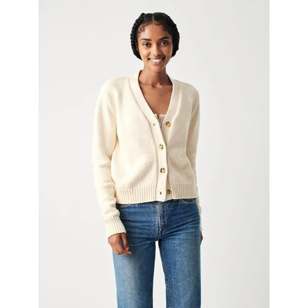 Women's Cream Cardigan Sweater